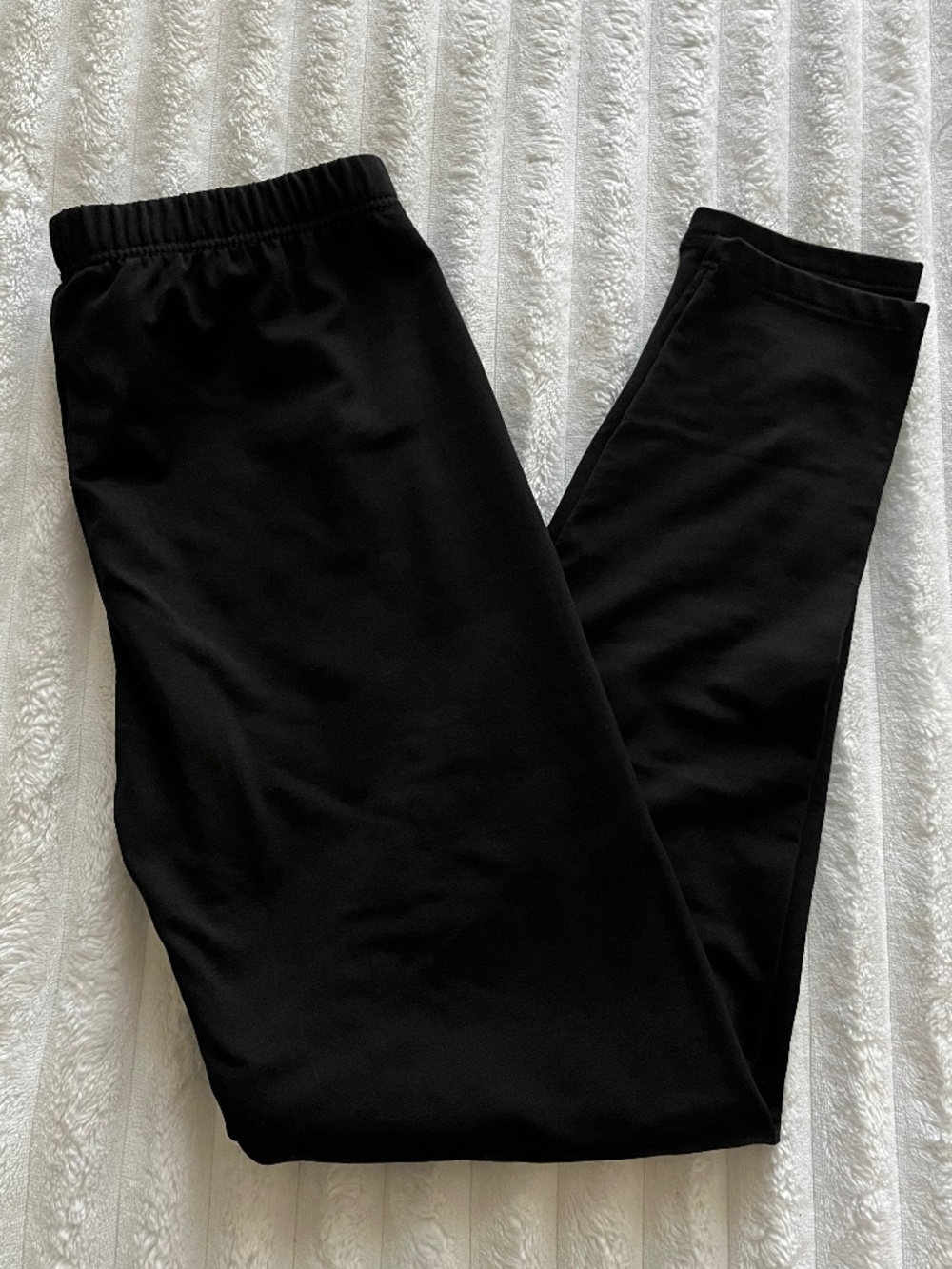 THERMA JANE Fleece Lined Basic Black Leggings NWOT